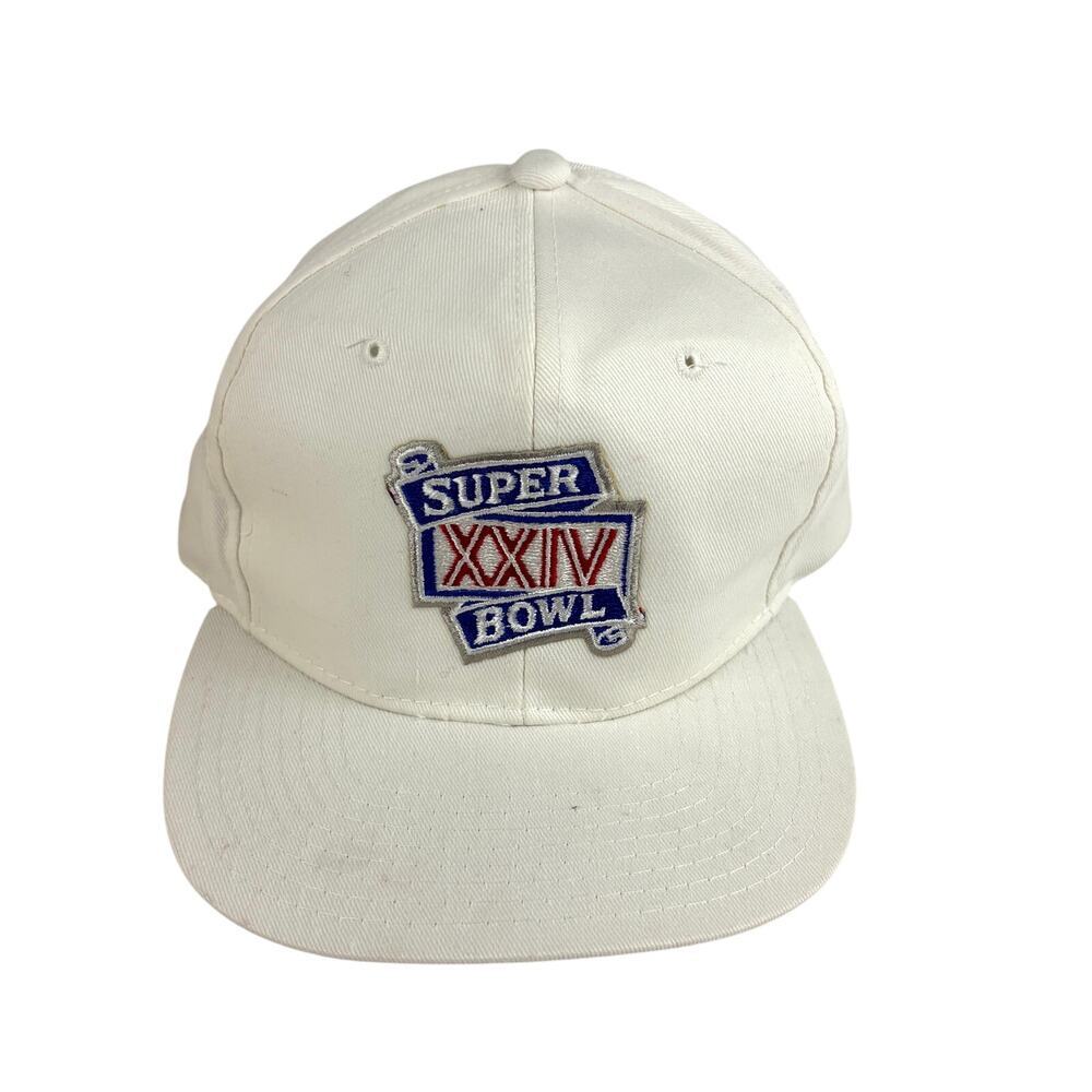 Vintage New Era Super Bowl XXIV White Hat‎ Snapback 1990s